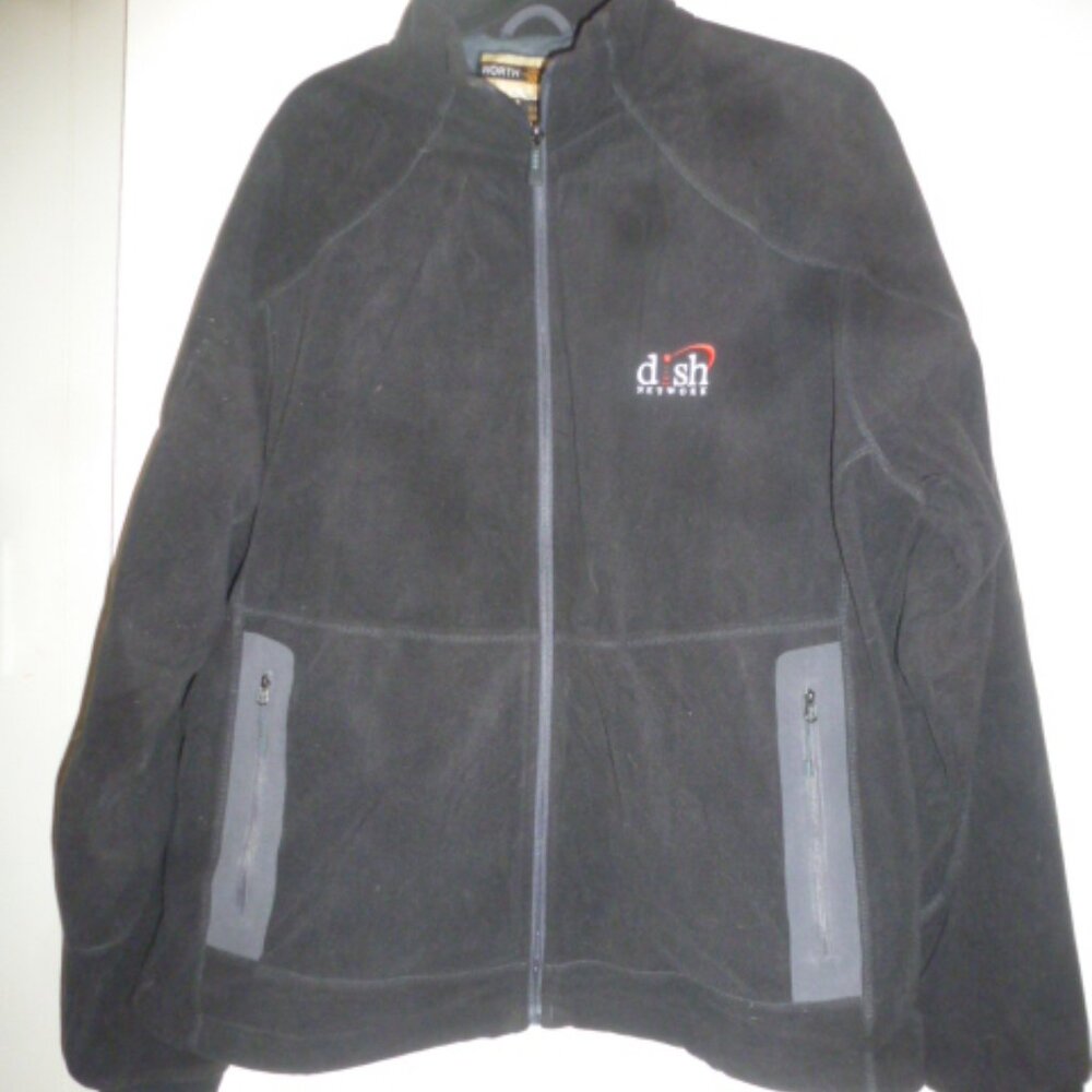 Dish Network Uniform Jacket Men's  Black Embroidered Logo Workwear